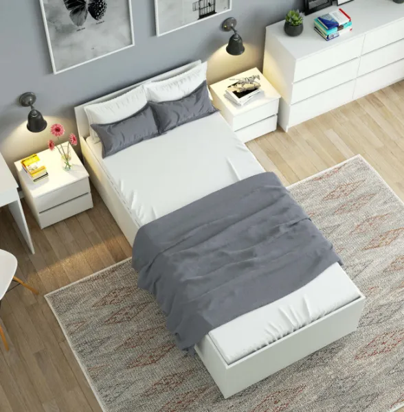 Ak furniture Posteľ CLP 90x200 cm s roštom biela