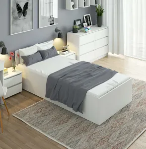 Ak furniture Posteľ CLP 90x200 cm s roštom biela