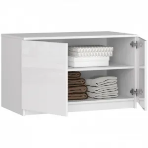 Ak furniture Nadstavec na šatníkovú skriňu Star 90 cm biely lesk