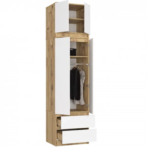 Ak furniture Nástavec na skříň STAR 60 cm dub artisan/bílý