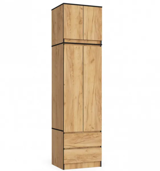 Ak furniture Nástavec na skříň STAR 60 cm dub craft zlatý