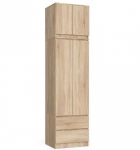 Ak furniture Nadstavec na šatníkovú skriňu Star 60 cm dub sonoma matný