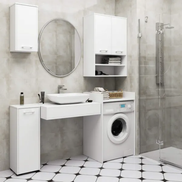 Ak furniture Koupelnová skříňka nad pračku FIN II bílá