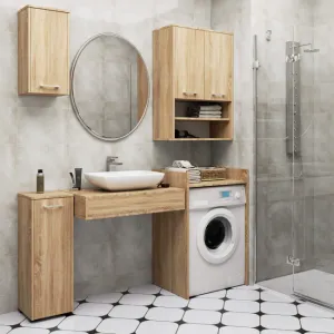 Ak furniture Koupelnová skříňka nad pračku FIN II dub sonoma