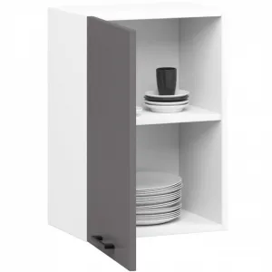 Ak furniture Závěsná kuchyňská skříňka OLIVIE 40x58 cm matná bílá/matná grafitově šedá