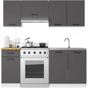 Ak furniture Závěsná kuchyňská skříňka OLIVIE 40x58 cm matná bílá/matná grafitově šedá