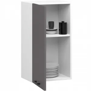 Ak furniture Závěsná kuchyňská skříňka OLIVIE 40x72 cm matná bílá/matná grafitově šedá