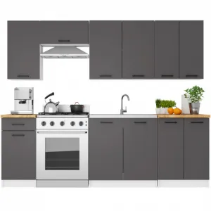 Ak furniture Závěsná kuchyňská skříňka OLIVIE 60x72 cm matná bílá/matná grafitově šedá