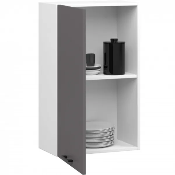 Ak furniture Závěsná kuchyňská skříňka OLIVIE 50x72 cm matná bílá/matná grafitově šedá