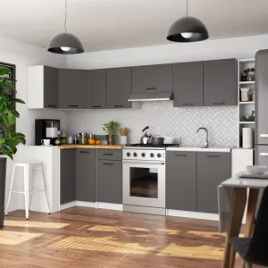 Ak furniture Závěsná kuchyňská skříňka OLIVIE 50x72 cm matná bílá/matná grafitově šedá