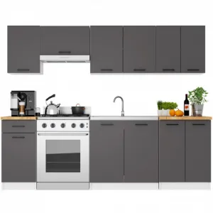Ak furniture Závěsná kuchyňská skříňka OLIVIE 60x58 cm 01 matná bílá/matná grafitově šedá