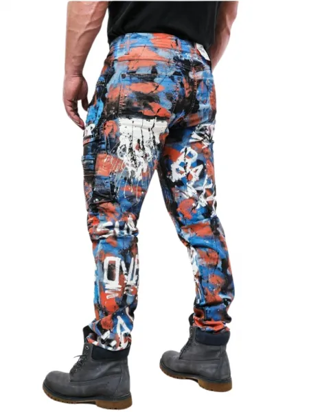 Pánske rifle CIPO & BAXX CD587 BLUE Farba: Modrá, Konfekčná veľkosť: W30/L32