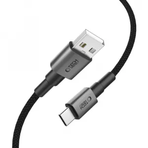 Tech-Protect UltraBoost DNA kábel USB-C, 15W/3A, 2m, sivý
