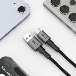 Tech-Protect UltraBoost DNA kábel USB-C, 15W/3A, 2m, sivý