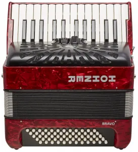 Hohner Bravo II 60 Klávesový akordeón Red