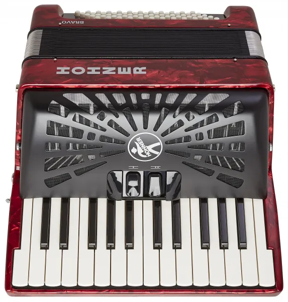 Hohner Bravo II 60 Klávesový akordeón Red