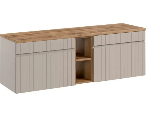 ArtCom Kúpeľňová skrinka s umývadlom a doskou ICONIC Cashmere DU140/1 | 140 cm