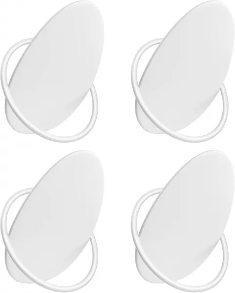 SONGMICS Sada 4 nástenných háčikov OVAL modern biely