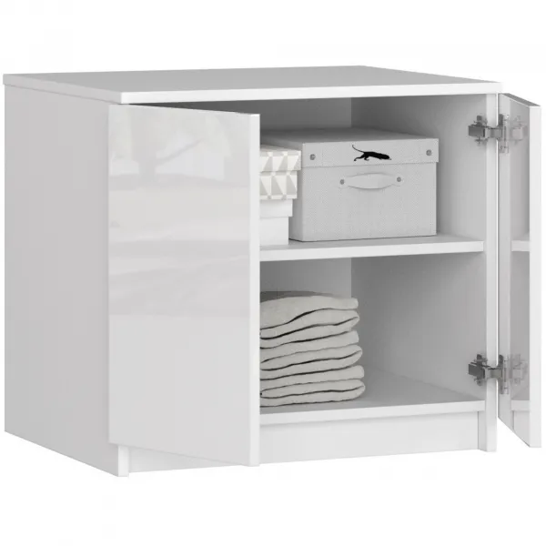 Ak furniture Nadstavec na skrinku Star 60 cm biely lesk