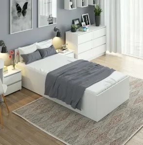 Ak furniture Posteľ CLP 90x200 cm s roštom biela