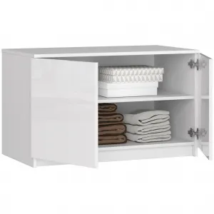 Ak furniture Nadstavec na šatníkovú skriňu Star 90 cm biely lesk