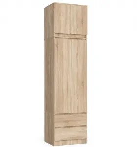 Ak furniture Nadstavec na šatníkovú skriňu Star 60 cm dub sonoma matný