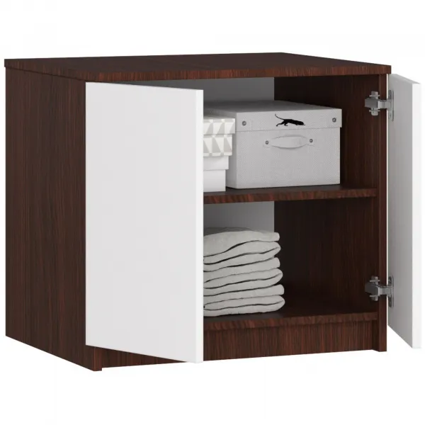 Ak furniture Nadstavec na skriňu Star 60 cm wenge/biela matná