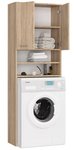 Ak furniture Kúpeľňová skrinka nad práčku Fin dub sonoma