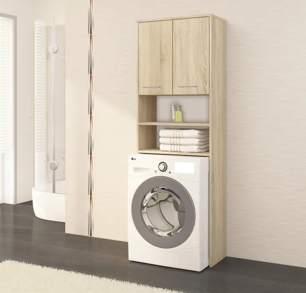 Ak furniture Kúpeľňová skrinka nad práčku Fin dub sonoma