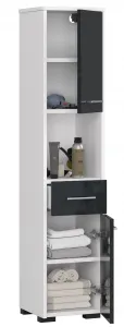 Ak furniture Kúpeľňová skrinka Fin II 30 cm biela/grafitová lesk