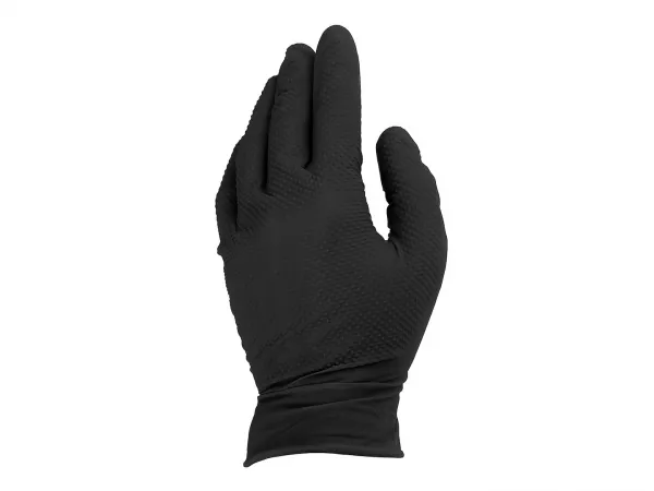 Geko Nitrilové rukavice SOLID GRIP 50ks veľkosť S, čierne