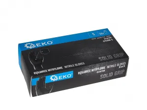 Geko Nitrilové rukavice SOLID GRIP 50ks veľkosť S, čierne