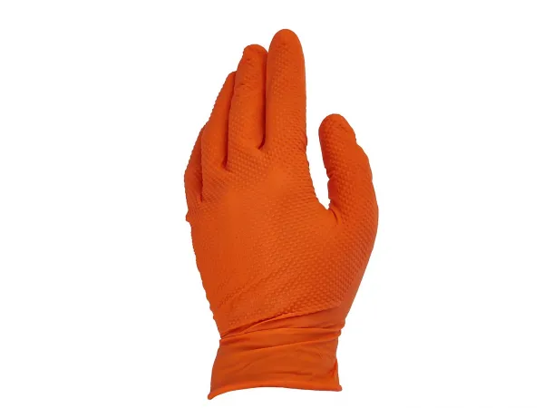 Geko Nitrilové rukavice SOLID GRIP 50ks veľkosť M, oranžové