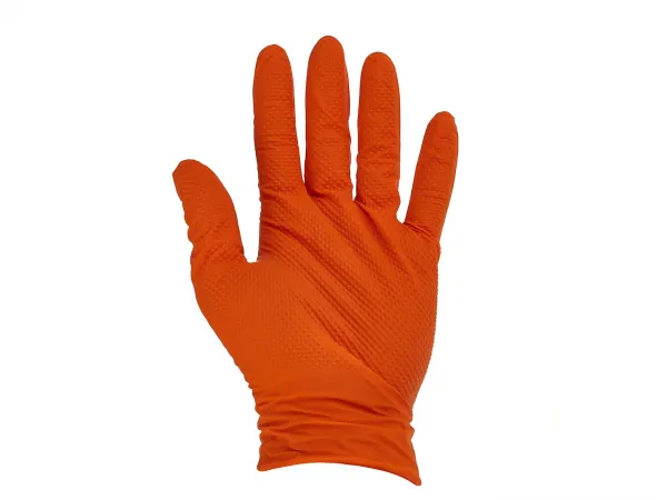 Geko Nitrilové rukavice SOLID GRIP 50ks veľkosť M, oranžové