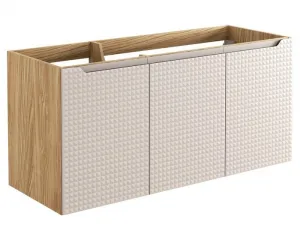 Comad Kúpeľňová zostava Luxor Béžový Oblak so skrinkami a umývadlami 120 cm béžová/dub olejovaný