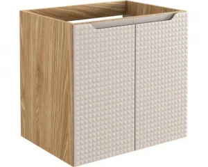 Comad Závesná skrinka Luxor Beige Nika II s doskou a umývadlom béžová/dub olejovaný