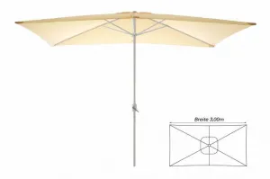 Garthen 6305 Záhradný slnečník - obdĺžnikový 2x3 m - champagne