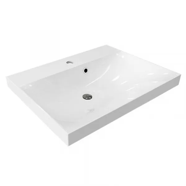 Mereo Aira, kúpeľňová skrinka s umývadlom z liateho mramoru 61 cm, dub Kronberg CN720M