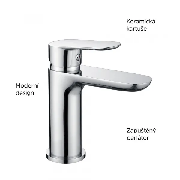 Mereo Umývadlová stojanková batéria, Viana, s clic-clac CH03VS, chróm CBE10104C