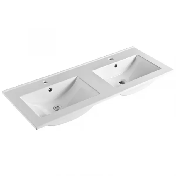 Mereo Bino, kúpeľňová skrinka s keramickým umývadlom 121 cm, biela/dub CN673