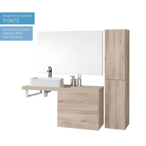 Mereo Ponte, kúpeľňová skrinka 61 cm, dub CN220S