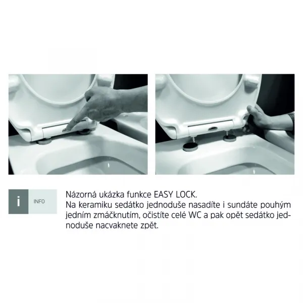 Mereo WC set - Rimless WC hranaté, modul na zamurovanie, biele hranaté tlačidlo MM01SETRB