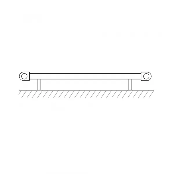 Mereo Vykurovací rebrík rovný 450x1330 mm, biely, elektrický MT02E