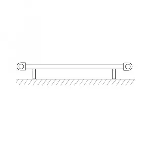 Mereo Vykurovací rebrík rovný 450x1330 mm, biely, elektrický MT02E