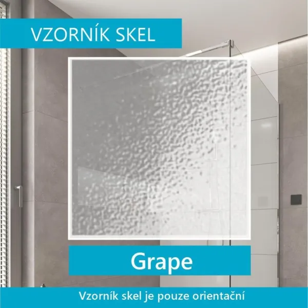 MEREO Mereo Kora sprchový set: štvorcový kút 90 cm, biely ALU, sklo Grape, vanička, sifón CK34101ZN
