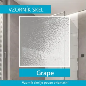 MEREO Mereo Kora sprchový set: štvorcový kút 90 cm, biely ALU, sklo Grape, vanička, sifón CK34101ZN