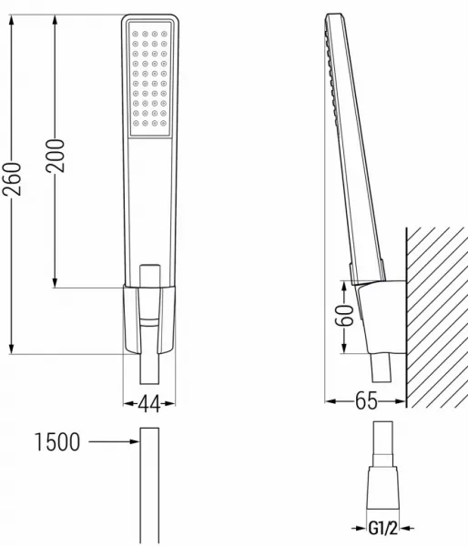 MEXEN/S - Saber R72 Set umývadlové a vaňové batérie s príslušenstvom, chróm 72103R72-00