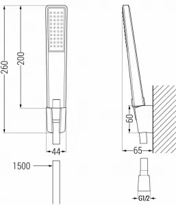 MEXEN/S - Saber R72 Set umývadlové a vaňové batérie s príslušenstvom, chróm 72103R72-00