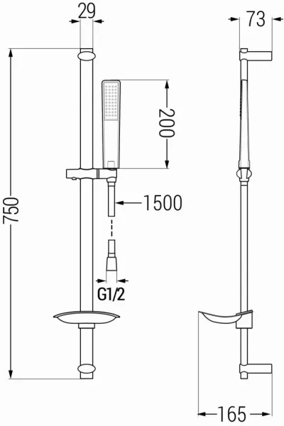 MEXEN/S - Saber DB72 Set umývadlovej a sprchovej batérie s príslušenstvom, chróm 72104DB72-00
