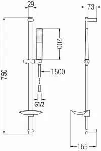 MEXEN/S - Saber DB72 Set umývadlovej a sprchovej batérie s príslušenstvom, chróm 72104DB72-00